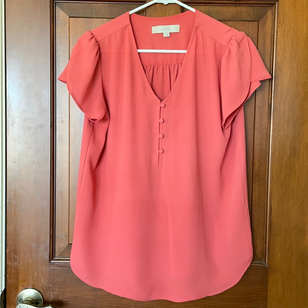 Ann Taylor loft pink blouse